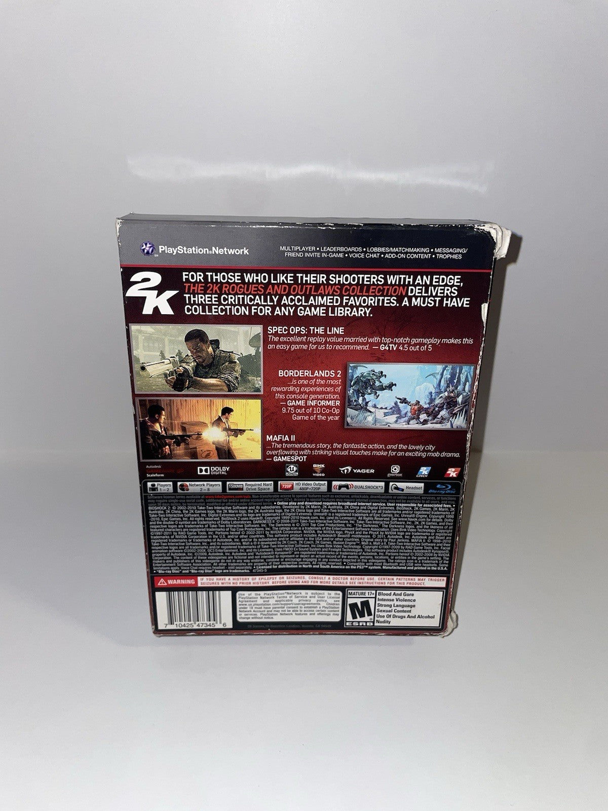 2k Rogues and Outlaws Collection - PS3 - Spec Ops Line, Borderlands 2 & Mafia 2